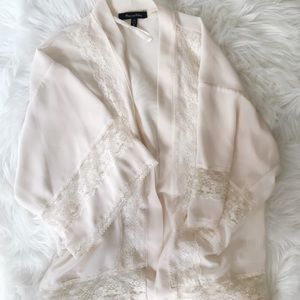 2/$20 Cream Chiffon Cardigan